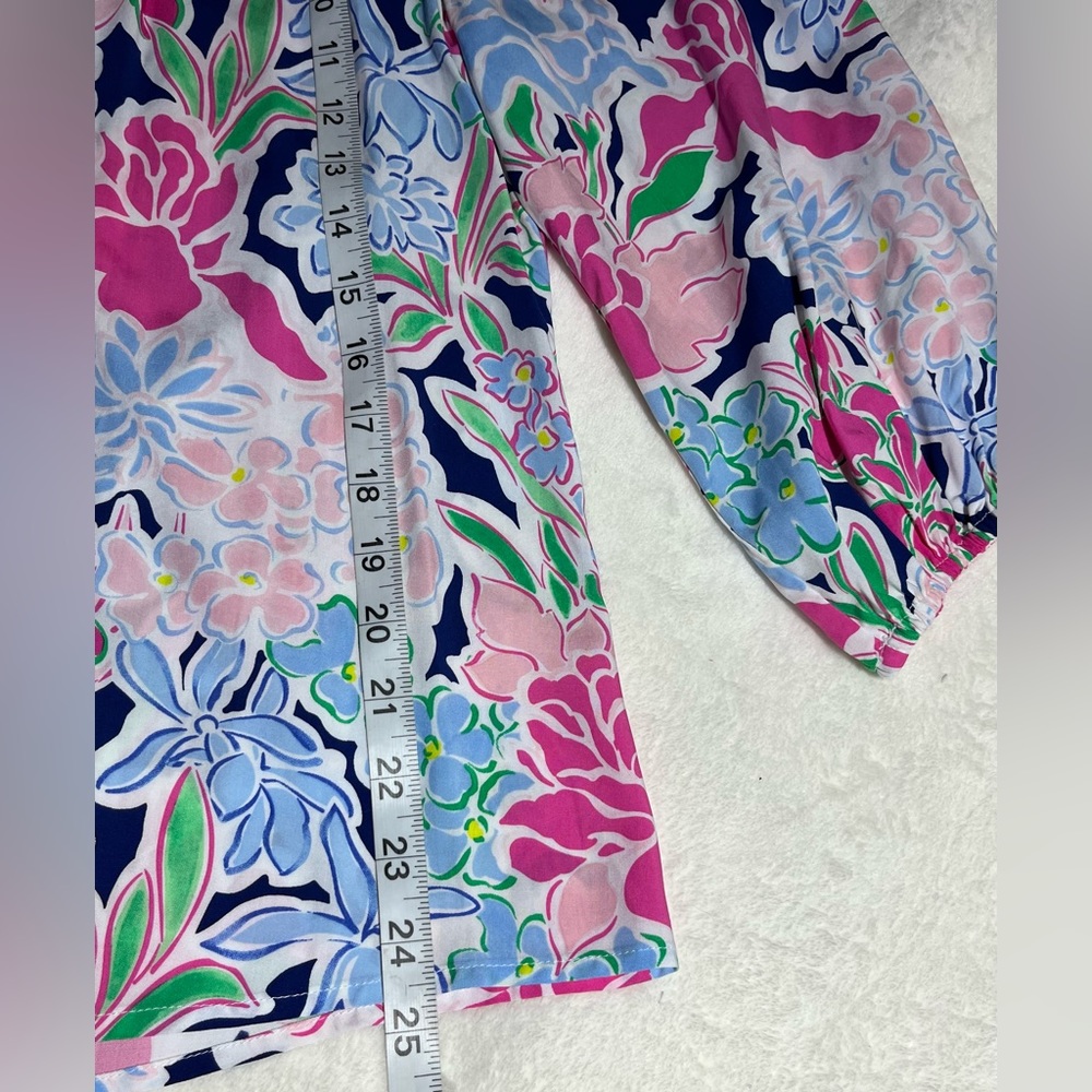 LCrown & Ivy Petit Floral Women’s 3/4 Sleeve Top Sz P/L - Picture 3 of 11